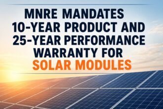 MNRE Mandates 10-Year Product and 25-Year Performance Warranty for Solar Modules